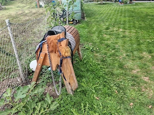 Holzpferd Outdoor für den Garten Bild 2