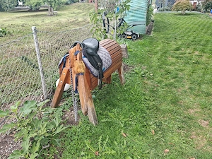 Holzpferd Outdoor für den Garten Bild 3
