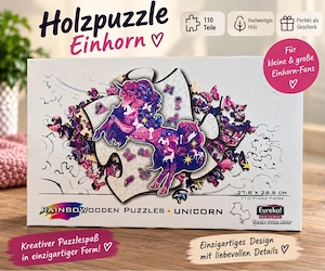 Holzpuzzle Einhorn 110 Teile