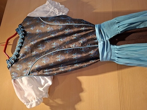 Wunderschönes Dirndl, Gr. 40-42, schokobraun hellblau Bild 4