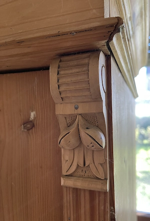 Alter eintüriger Bauernschrank   Weichholz Kleiderschrank Bild 4