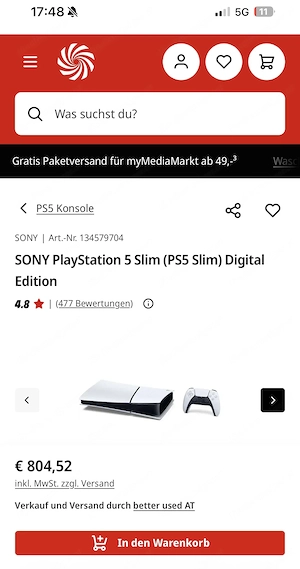 PlayStation 5 Digital Edition 1 Tb (Neu) Bild 2