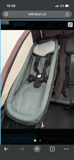 Babysitz Hängematte Croozer Graphite Blau Bild 3