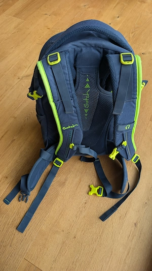 Satch pack Schulrucksack blau neongelb grün Bild 2