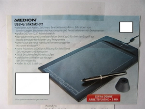 Medion USB Grafiktablett Arbeitsbereich 30,7cm unbenutzt - Daten siehe Fotos Bild 10