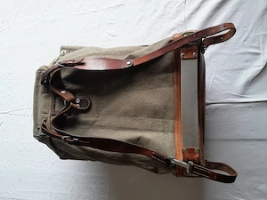 Rucksack, Leder, Leinen Bild 3