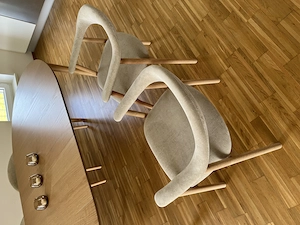 Tolle Stühle, Eiche Natur und Beige Boucle Polsterung Bild 3