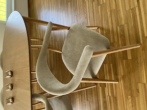 Tolle Stühle, Eiche Natur und Beige Boucle Polsterung Bild 2