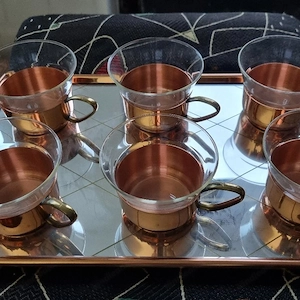 FLOHMARKT Mid-Century Teeservice Kupfer Geschirr Bild 3