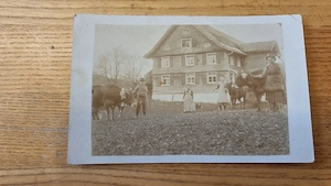FLOHMARKT Rarität: Historische Foto-Ansichtskarte  Gruss aus Mellau  Bregenzerwald   Tracht & Bauern