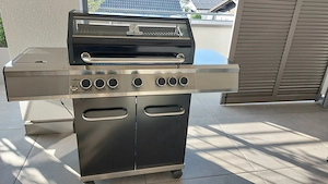 Grillfürst G520E5- Brenner Gasgrill mit Edelstahl Rosten inkl. Gussplatte und Zubehör