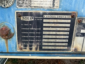 Zu Verschenken! Großer Kühlkoffer-Anhänger   Sattelauflieger (Kögel) Bild 3