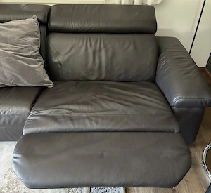 HIMOLLA 3-er Echt Ledercouch   Ledersofa mit Funktionen Bild 2