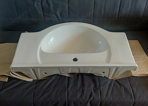 Keramik Waschbecken 85x48x22,5 Bild 2
