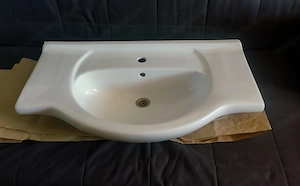Keramik Waschbecken 85x48x22,5 Bild 3