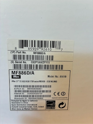 iMac 27" 5k, I5, 32GB ram, 1,12TB (128GB ssd) Bild 7
