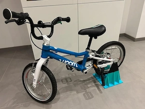 Woom 2 Kinderfahrrad 14 Zoll blau Weiß Bild 2