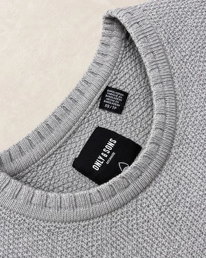 Only & Sons Herren Strickpullover grau Größe XS Bild 5