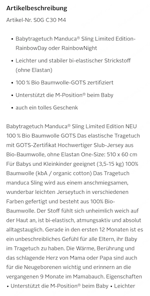 Babytragetuch guter Zustand Bild 3