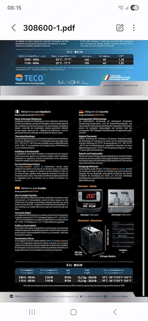 TECO TK150 Aquarium Kühler  Bild 5