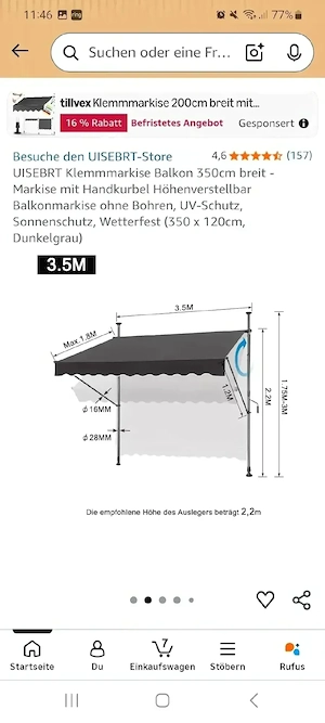 Klemmmarkise