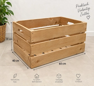 3 alte Holzkisten   Holzkisten aus Holz   vielseitig verwendbar Bild 3