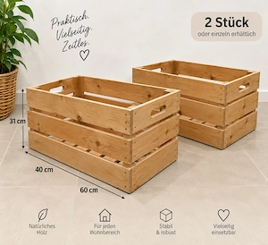 3 alte Holzkisten   Holzkisten aus Holz   vielseitig verwendbar Bild 2