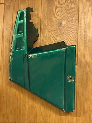 Original Puch Monza 4GP Seitendeckel grün - gebraucht, mit Gebrauchsspuren Bild 3