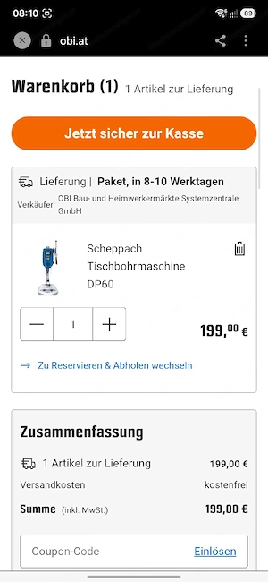 Tischbohrmaschine Scheppach Bild 2