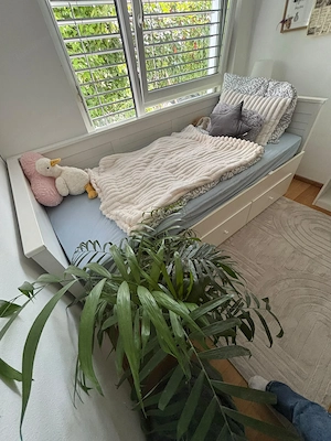 Ausziehbares Bett weiss Bild 10