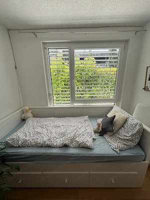 Ausziehbares Bett weiss Bild 2