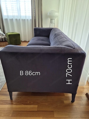 Hochwertige Design-Couch - Alcantara Blau | Neupreis   1.500 Bild 2