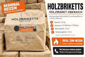 Hochwertige Briketts  Holzbriketts - FÜR WOHLIGE WÄRME