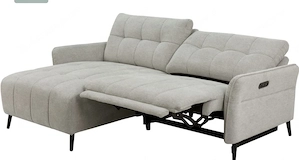 Ecksofa beige inkl. elektr. Relaxfunktion Bild 2