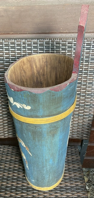 Schirmständer Holz mit Bauernmalerei Bild 3