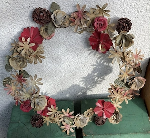 Türkranz Blumen Metall Bild 3