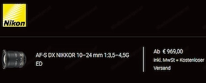 Nikon AF-S DX Nikkor 10 - 24mm f 3,5-4,5 G ED  Bild 8