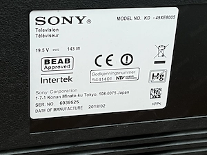 Für Bastler: Sony Bravia 49   TV  Bild 2