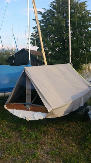 Merlin Rocket 775 Holzjolle, Bj. 1955, mit Trailer  Bild 4
