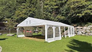PVC-Zelt 8   12 m - komplett mit Seitenplanen