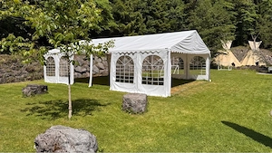 PVC-Zelt 8   12 m - komplett mit Seitenplanen Bild 3