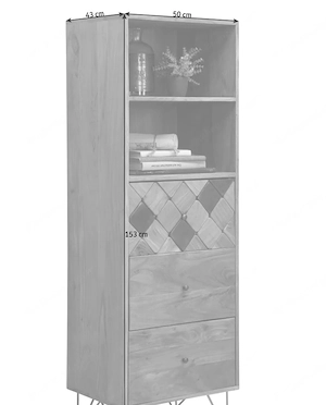 Kommode mit Haarnadelbeinen - kreative Kombi aus Holz und Stahl Bild 2