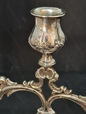 Alter 800er Silber Kerzenständer Kerzenleuchter antik Bild 4