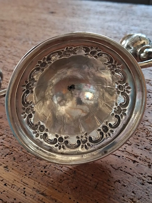 Alter 800er Silber Kerzenständer Kerzenleuchter antik Bild 5