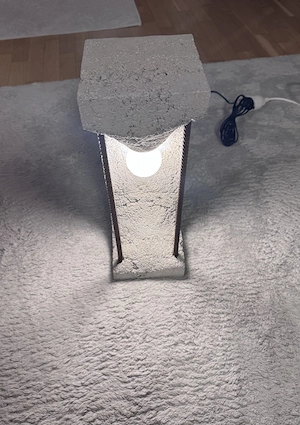Wohndeko LED Betonstehlampe Bild 3