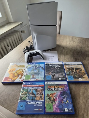 sony Playstation 5 slim 1TB spielkonsole und 6 spielen  Bild 3