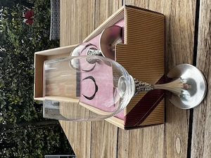 Weingläser aus Glas mit Zinnfuß, sehr hochwertig, 2 Stück Bild 2
