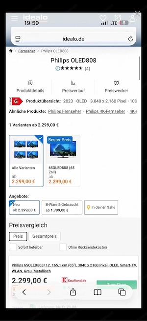 Philips Oled 65 Zoll 120Hz hdmi 2.1 Garantie