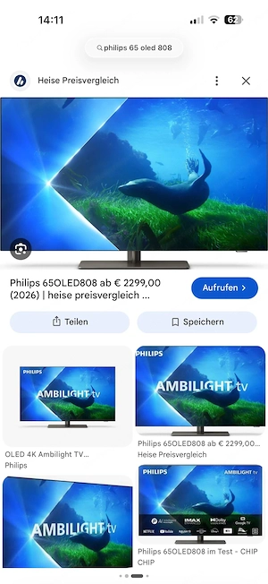 Philips Oled 65 Zoll 120Hz hdmi 2.1 Garantie Bild 3