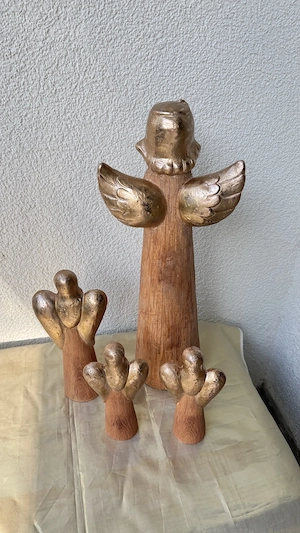Engelgruppe keramik Bild 3